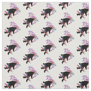 Gone Squatchin for 4th of July Fabric