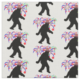 Gone Squatchin' for 4th of July Fabric
