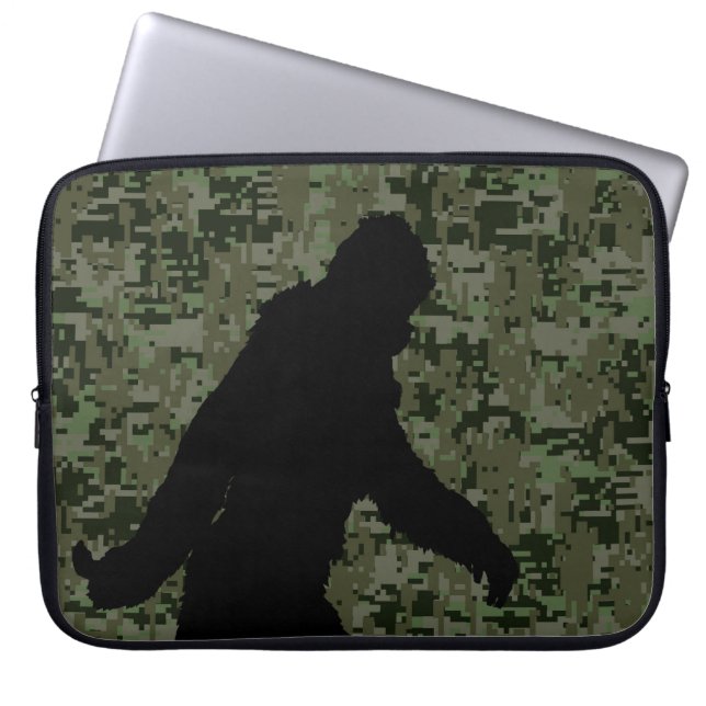 Gone Squatchin For on Olive Digital Camouflage Laptop Sleeve (Front)