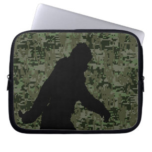 Gone Squatchin For on Olive Digital Camouflage Laptop Sleeve
