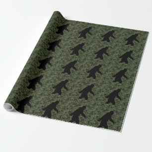 Gone Squatchin For on Olive Digital Camouflage Wrapping Paper