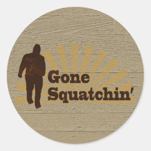 Gone Squatchin' Funny Bigfoot Sasquatch Classic Round Sticker
