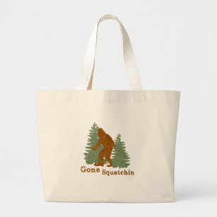 Gone Squatchin Large Tote Bag