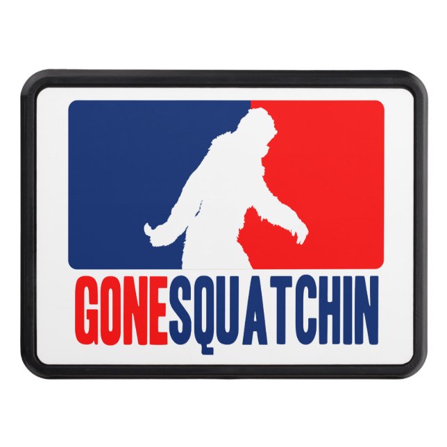 Gone Squatchin League Style Trailer Hitch Cover (Front)