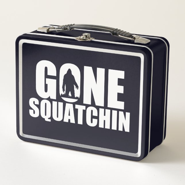 Gone Squatchin Metal Lunch Box (Front)