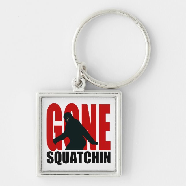 Gone Squatchin (Red & Black) Keychain (Front)