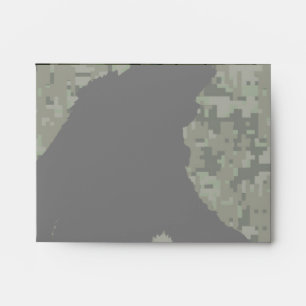 Gone Squatchin Silhouette on Digital Camouflage Envelopes