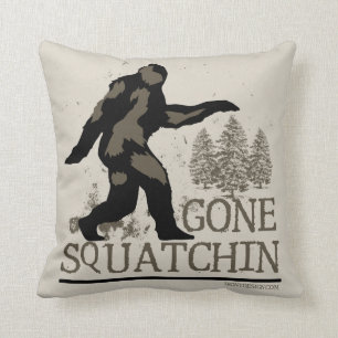 Gone Squatchin Throw Pillow