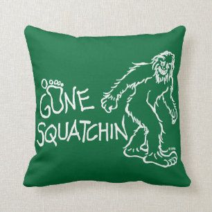 Gone Squatchin Throw Pillow