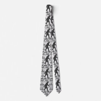 Gone Squatchin Ugly Christmas Sweater Knit Style Tie