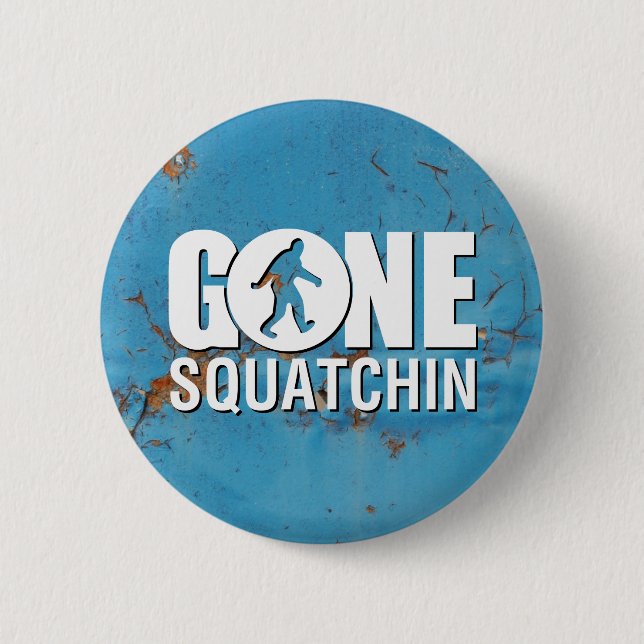 Gone Squatchin Vintage 2 Inch Round Button (Front)