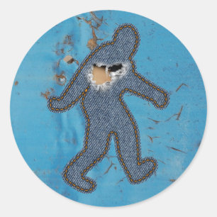 Gone Squatchin Vintage Classic Round Sticker