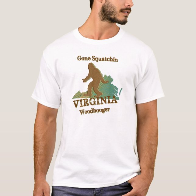 Gone Squatchin Virginia Woodbooger T-Shirt (Front)