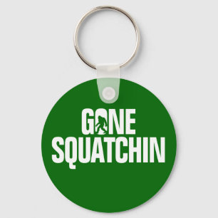 Gone Squatchin - White and Green Keychain