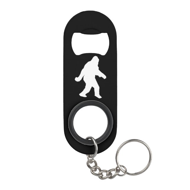 Gone Squatchin' White Silhouette Mini Bottle Opener (Back)