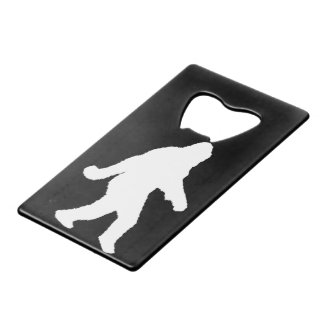 Gone Squatchin' White Silhouette Wallet Bottle Opener