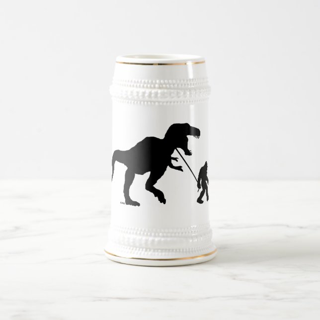 Gone Squatchin with T-rex Beer Stein (Center)