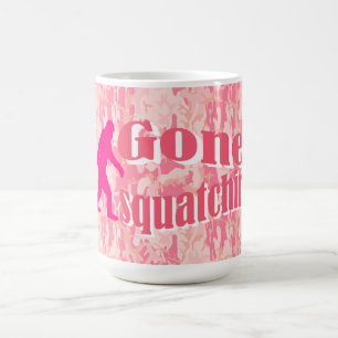 Gone Squatching on pink camouflage Coffee Mug