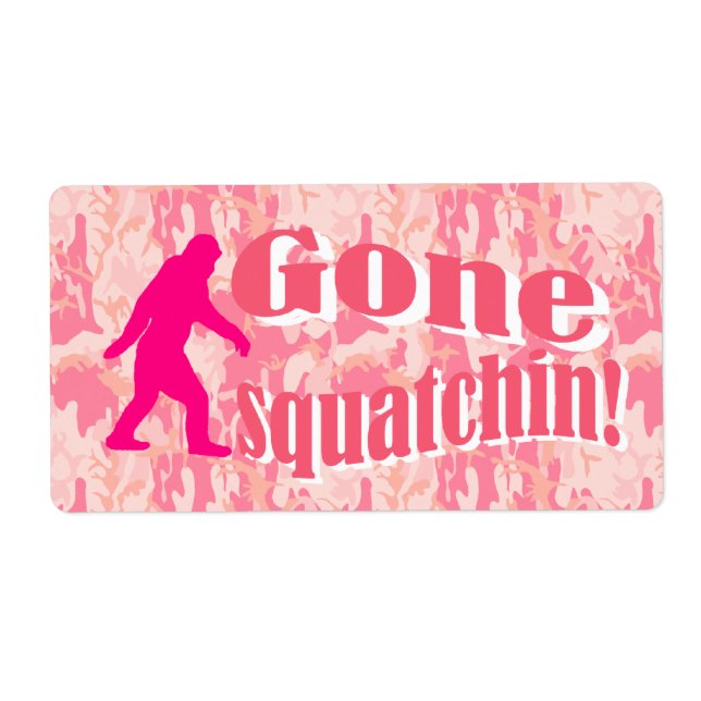 Gone Squatching sur camouflage rose (Devant)