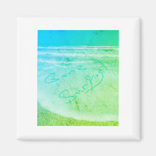 Gone Surfing Ocean Sea Beach Aimant Voyage