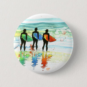 Gone Surfing v.1 2 Inch Round Button
