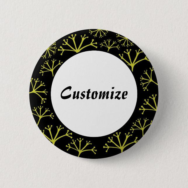 Gone with the Wind Template - Black 2 Inch Round Button (Front)