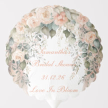Ballon à air chaud de mariage floral pêche élégant