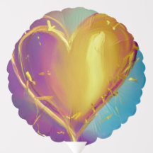 Ballon Gold Heart