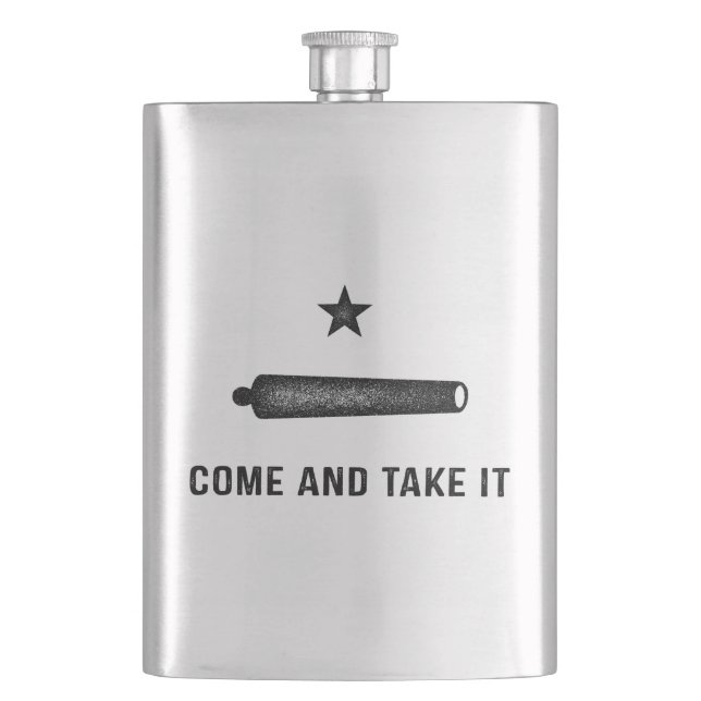 Gonzales Come and Take It Hip Flask (Front)