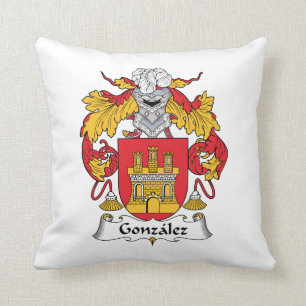 Gonzalez Family Crest Throw Pillow