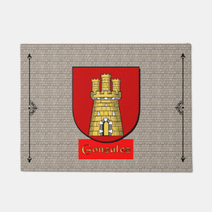 Gonzalez Historical Shield on Cobblestone Doormat