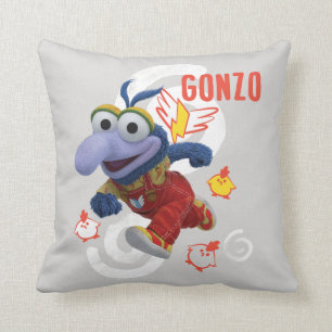 Gonzo and his Chicks Throw Pillow