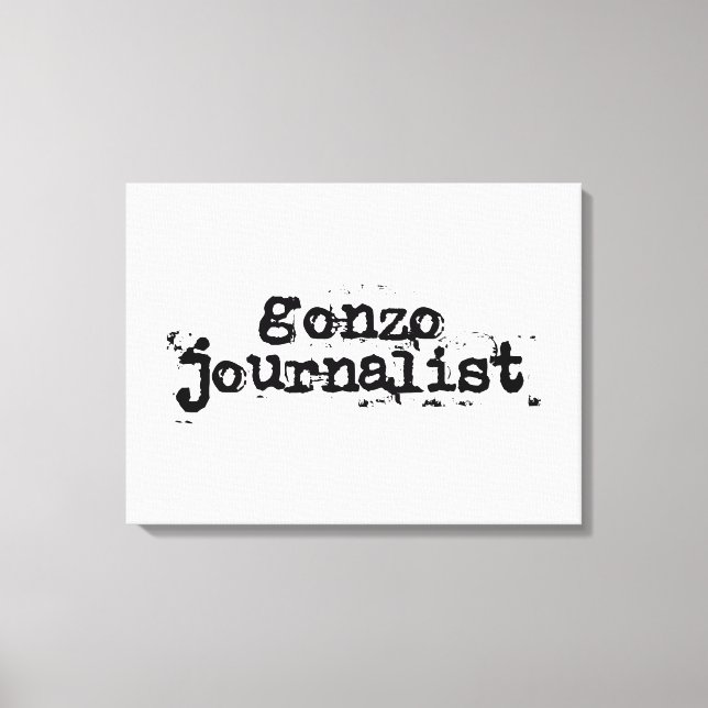 Gonzo Journalist Canvas Print (Front)