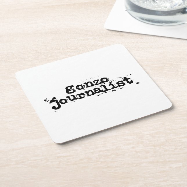 Gonzo Journalist Square Paper Coaster (Angled)