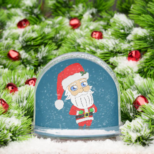 Good and Bad Santas  Snowglobe