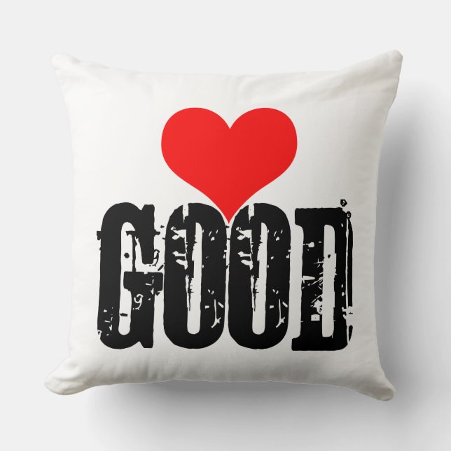 Good And Bad Throw Pillow (Front)