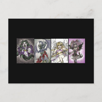 Good and Evil Art Collection Postcard