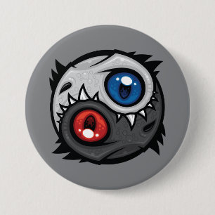 Good and Evil Dragon Yin Yang 3 Inch Round Button