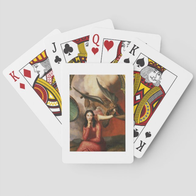 Good and Evil: the Devil Tempting a Young Woman, 1 Playing Cards (Back)