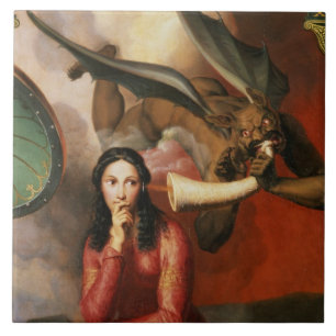 Good and Evil: the Devil Tempting a Young Woman, 1 Tile