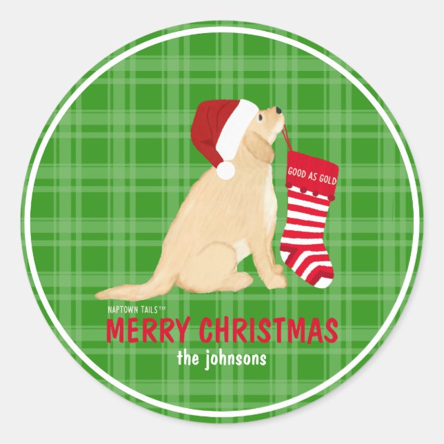Good As Gold Christmas Personalized Gift Sticker (Front)