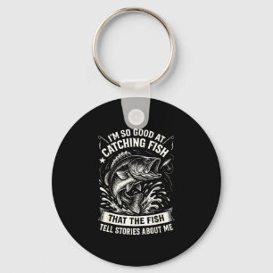 Good at catching fish design funny fishing keychain