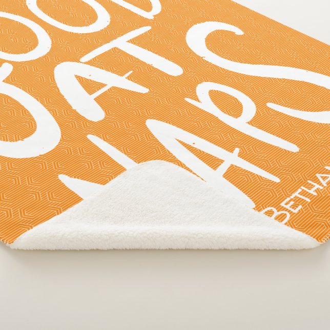 Good At Naps - Orange Sherpa Blanket (3/4)