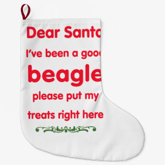 good beagle large christmas stocking