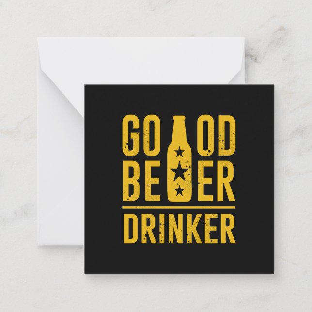 Good Beer Drinker Card (Front)