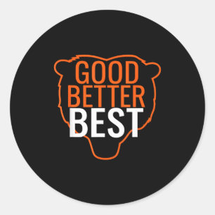 Good Better Bear Outline Motivation  Classic Round Sticker