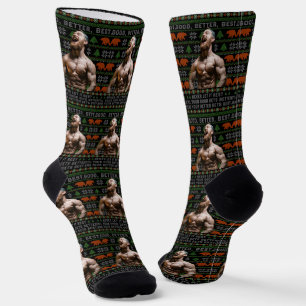 Good Better Best Ugly Christmas Costumize Photos Socks