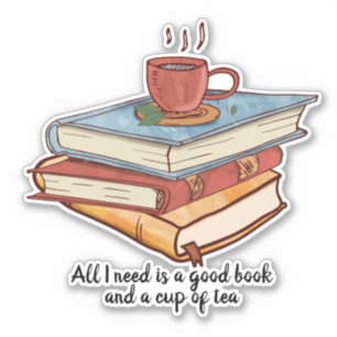 Good book cup of tea reading mug cute