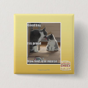 Good boy 2 inch square button