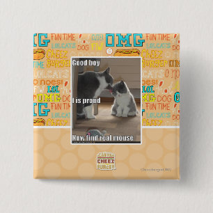 Good boy 2 inch square button